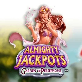 Almighty Jackpots: Garden of Persephone slot logo by Novomatic at Spinoloco Casino