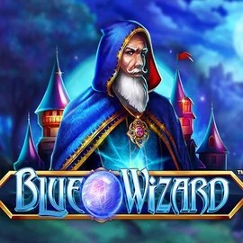 Blue Wizard slot logo by Quickspin at Spinoloco Casino