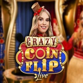Crazy Coin Flip online game logo by Evolution on spinooloco.com