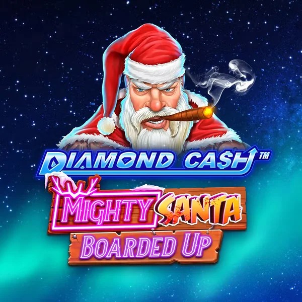Diamond Cash Mighty Santa Boarded Up slot icon by Greentube, available at Spinoloco Casino