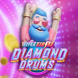 Hyper Strike Diamond Drums slot logo by Gameburger Studios at Spinoloco Casino