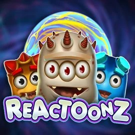 Reactoonz slot logo by Play'n GO at Spinoloco Casino