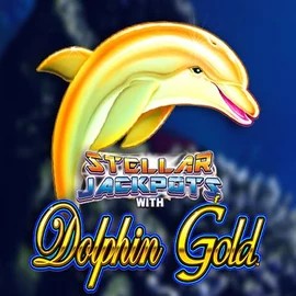 Dolphin Gold with Stellar Jackpots slot logo by Lightning Box Game at Spinoloco Casino