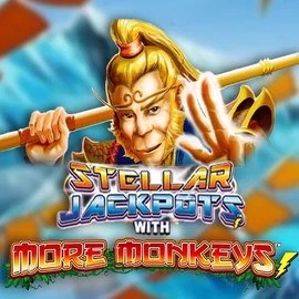 Stellar Jackpots with More Monkeys slot visual from Lightning Box Game available on spinooloco.com